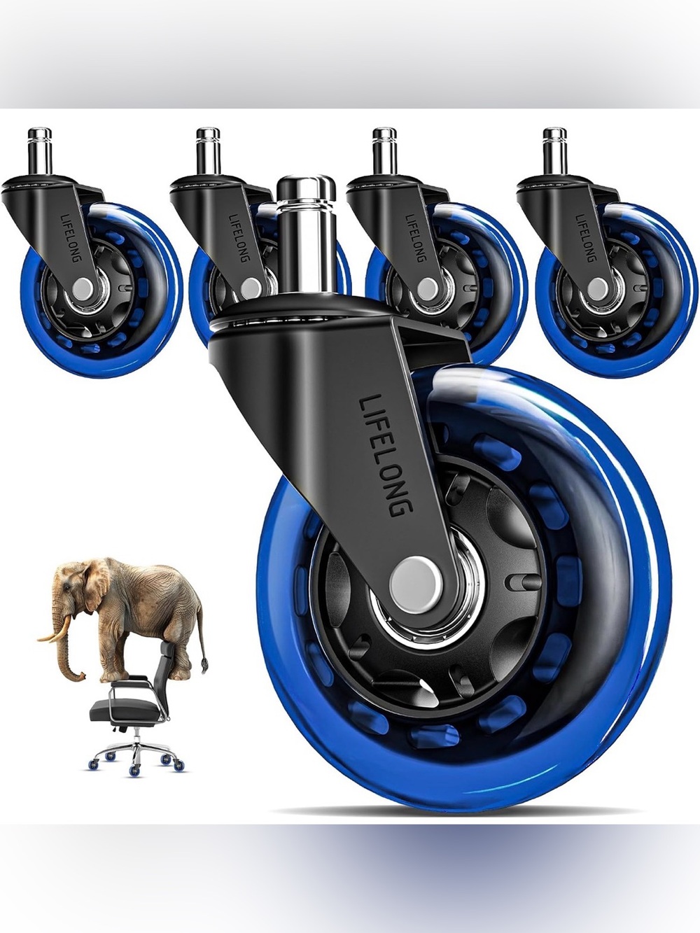 Office Chair Wheels Replacement Rubber Chair Casters
